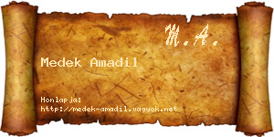 Medek Amadil névjegykártya